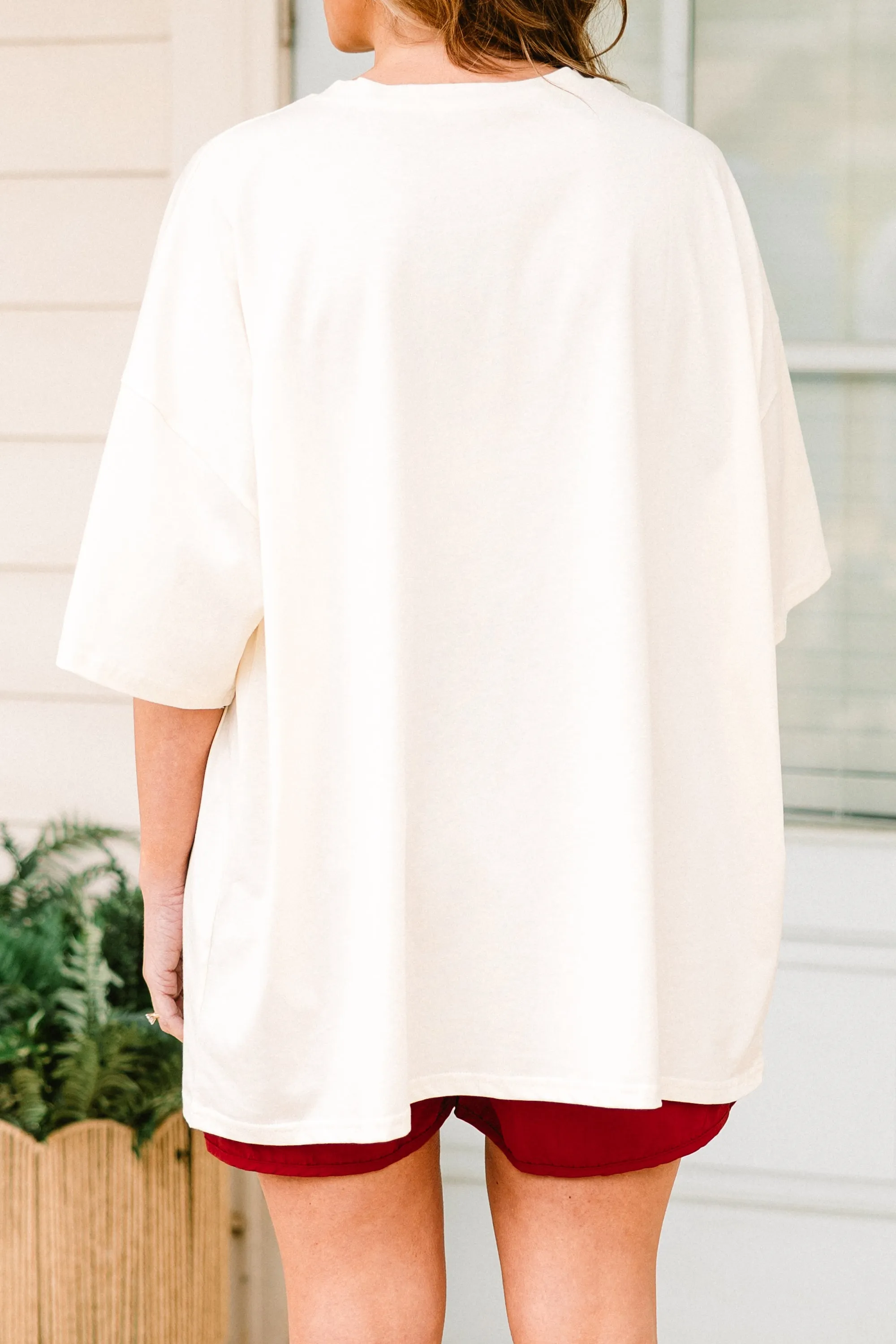 Oceanside Boyfriend Tee, Ivory