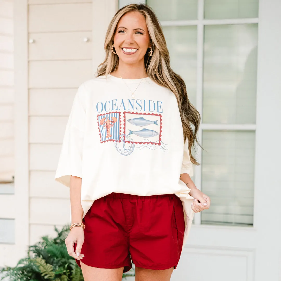 Oceanside Boyfriend Tee, Ivory