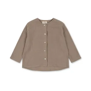 Olive Shirt - Langarm Shirt Musselin aus 100% Bio-Baumwolle