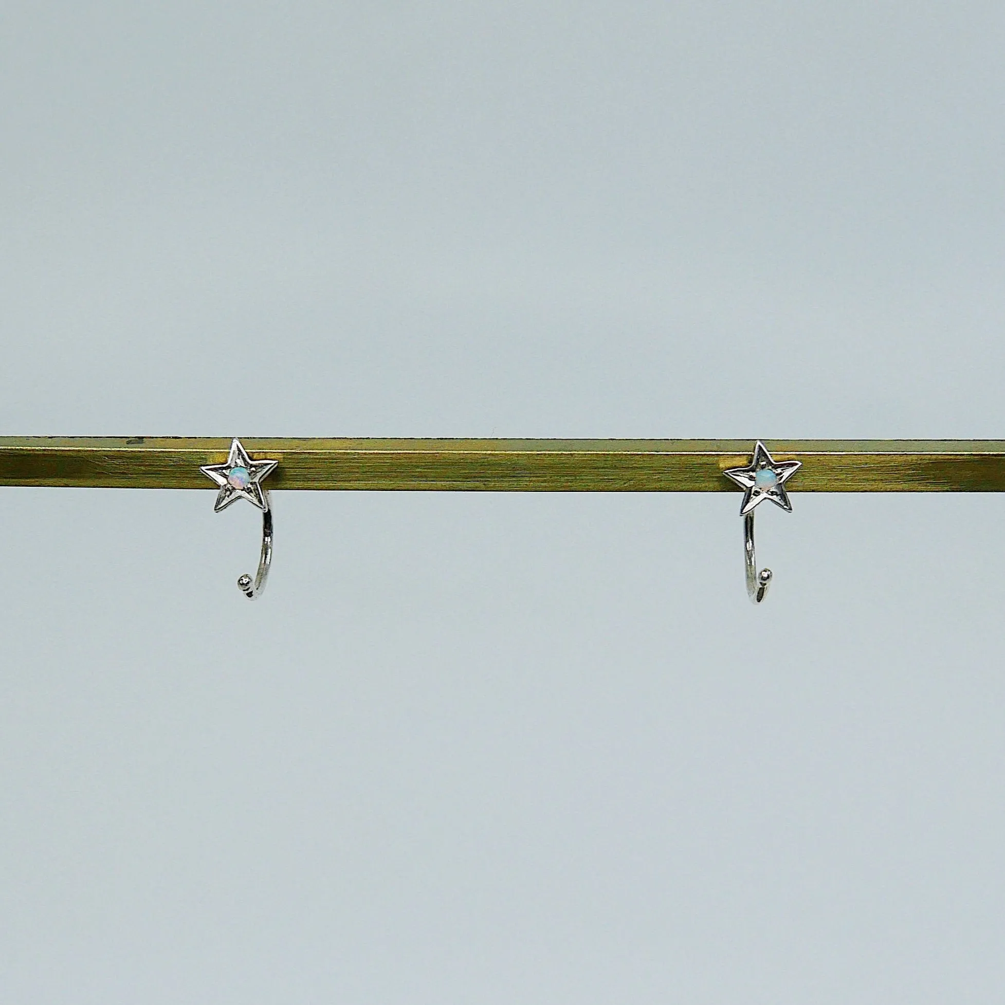 Opal Star Hook Earrings