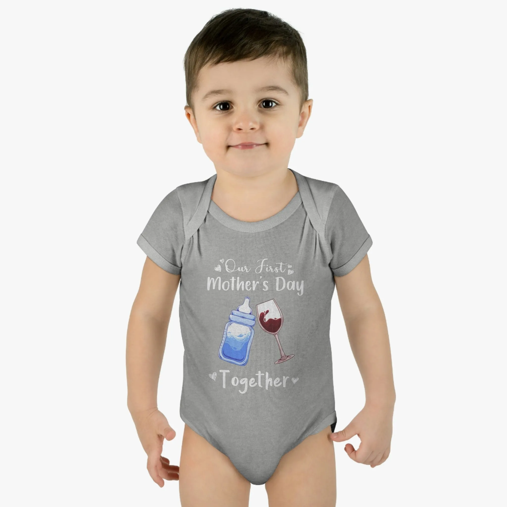 Our first mother's Day Together Infant Baby Rib Bodysuit