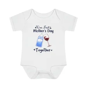 Our first mother's Day Together Infant Baby Rib Bodysuit