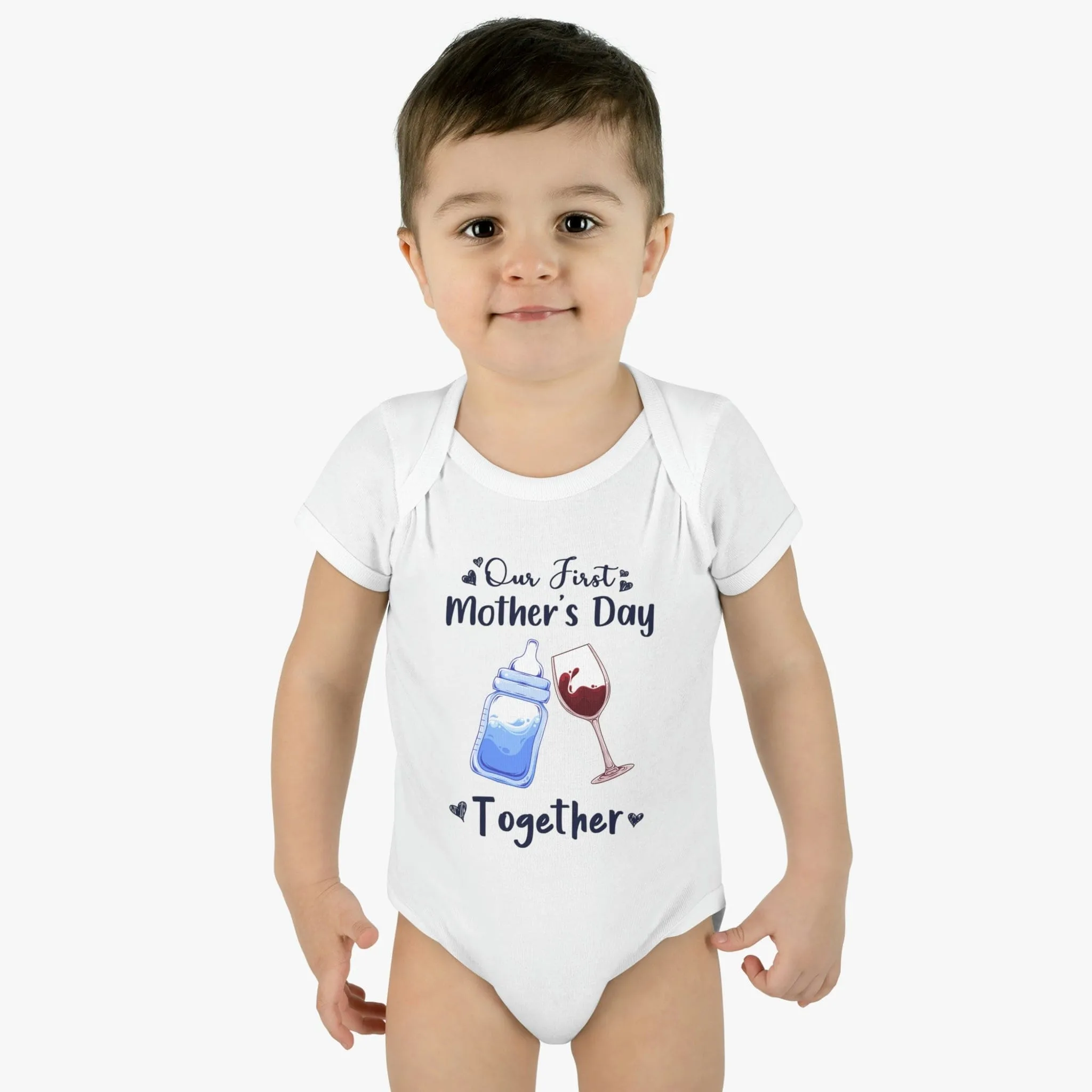 Our first mother's Day Together Infant Baby Rib Bodysuit