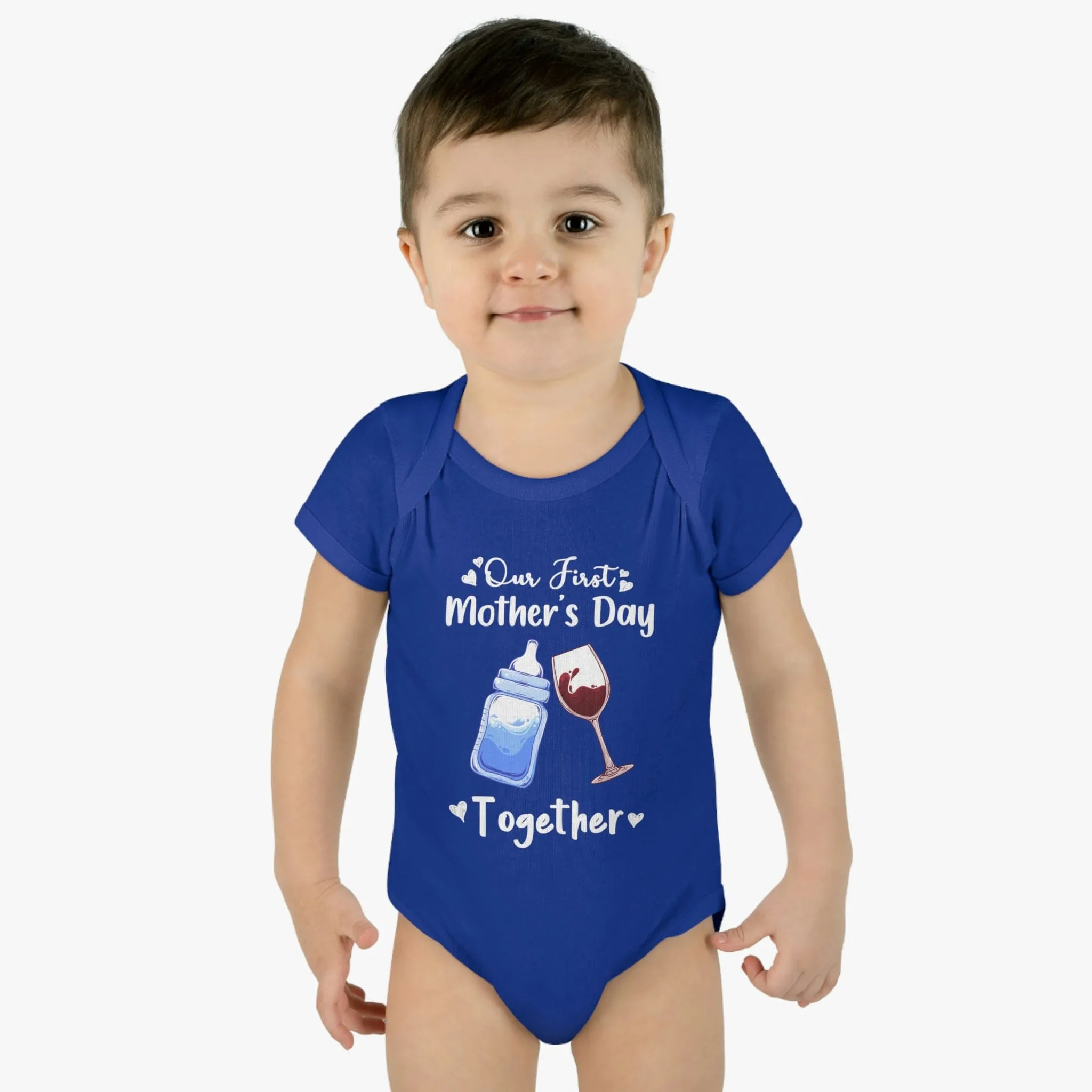 Our first mother's Day Together Infant Baby Rib Bodysuit