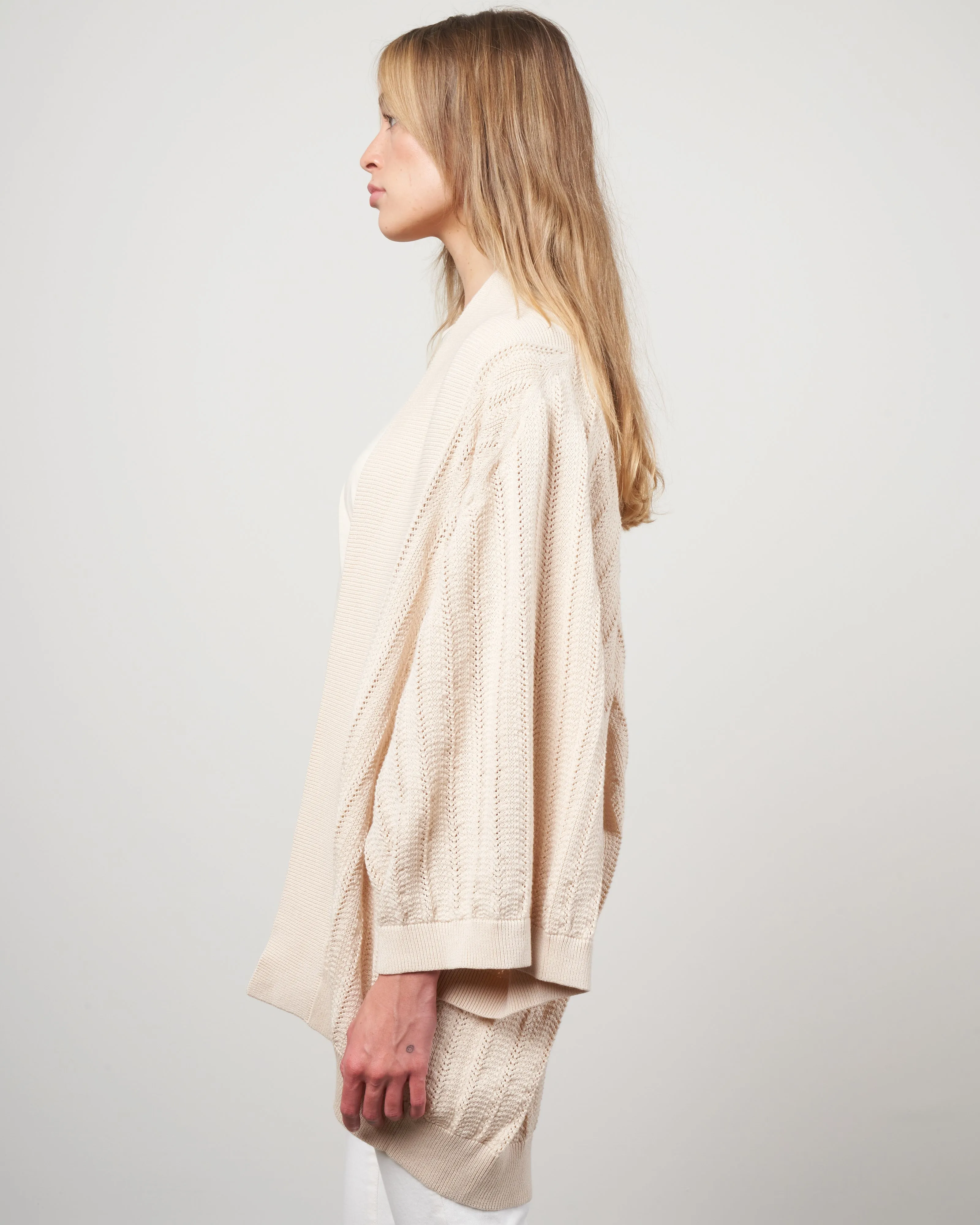 oversized cardigan - ivory