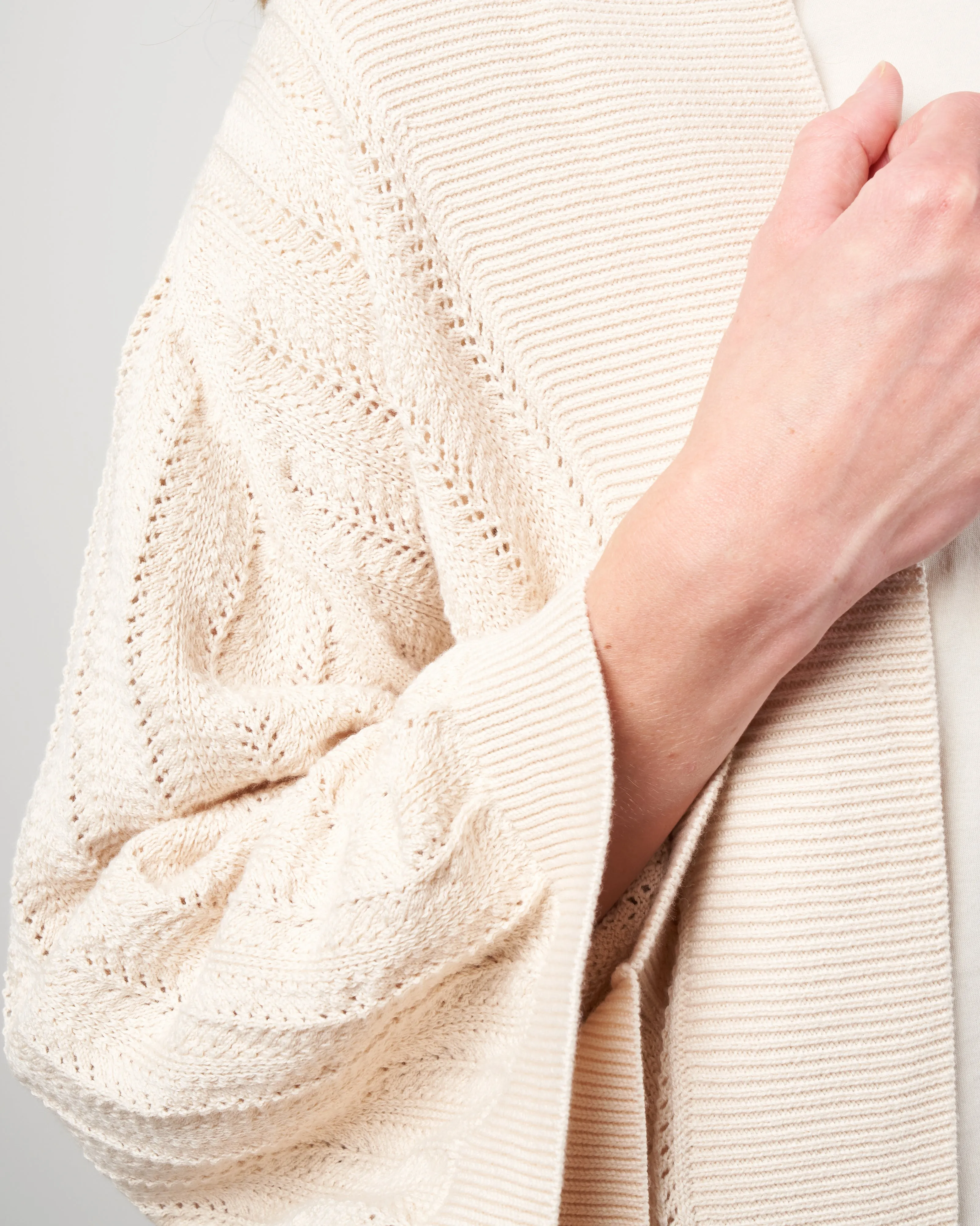 oversized cardigan - ivory