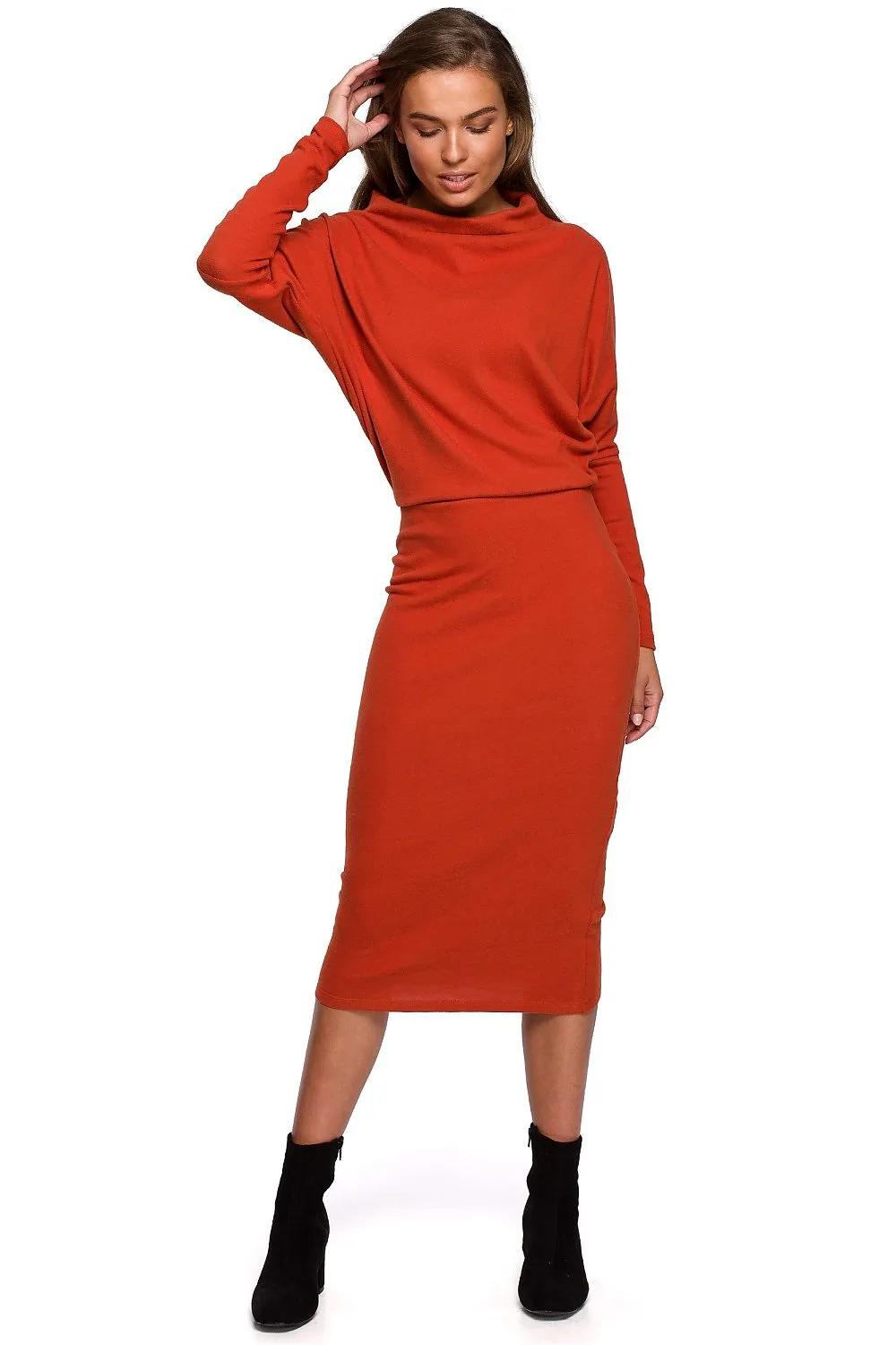 Oversized Kimono Sleeve Knit Dress