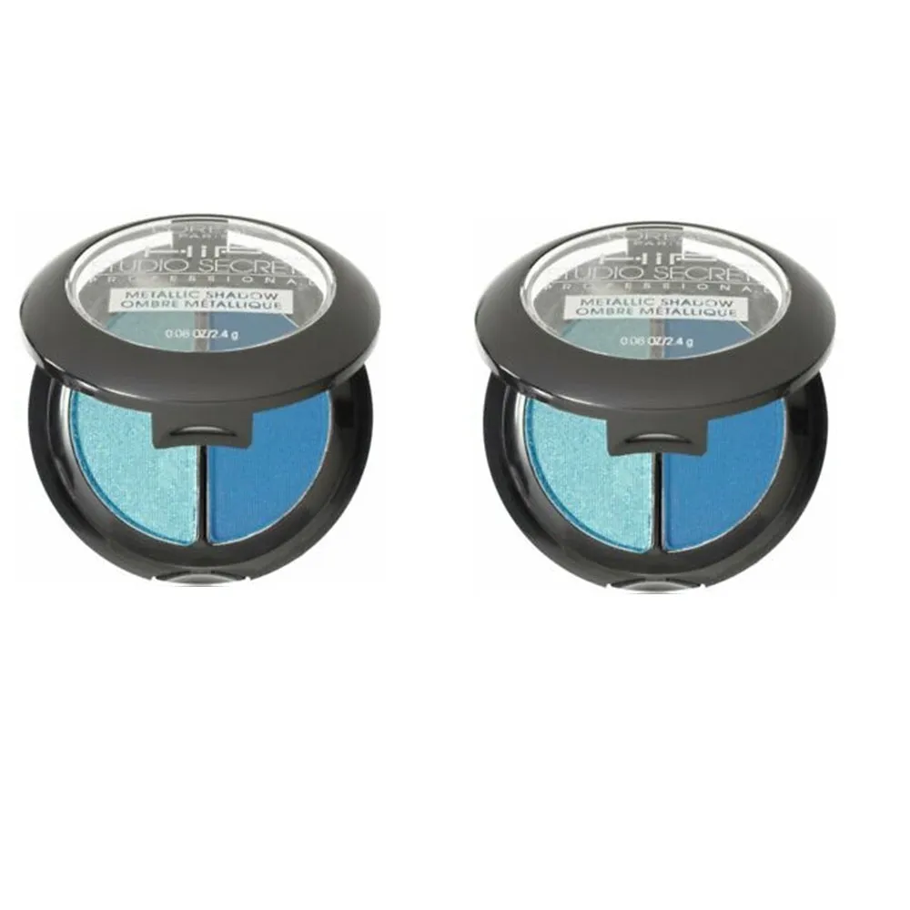 Pack of 2 L'Oreal HIP Studio Secrets Professional Bright Shadow Duo, Showy 224