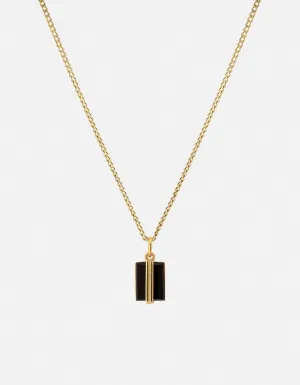 Paolo Onyx Necklace, Gold Vermeil