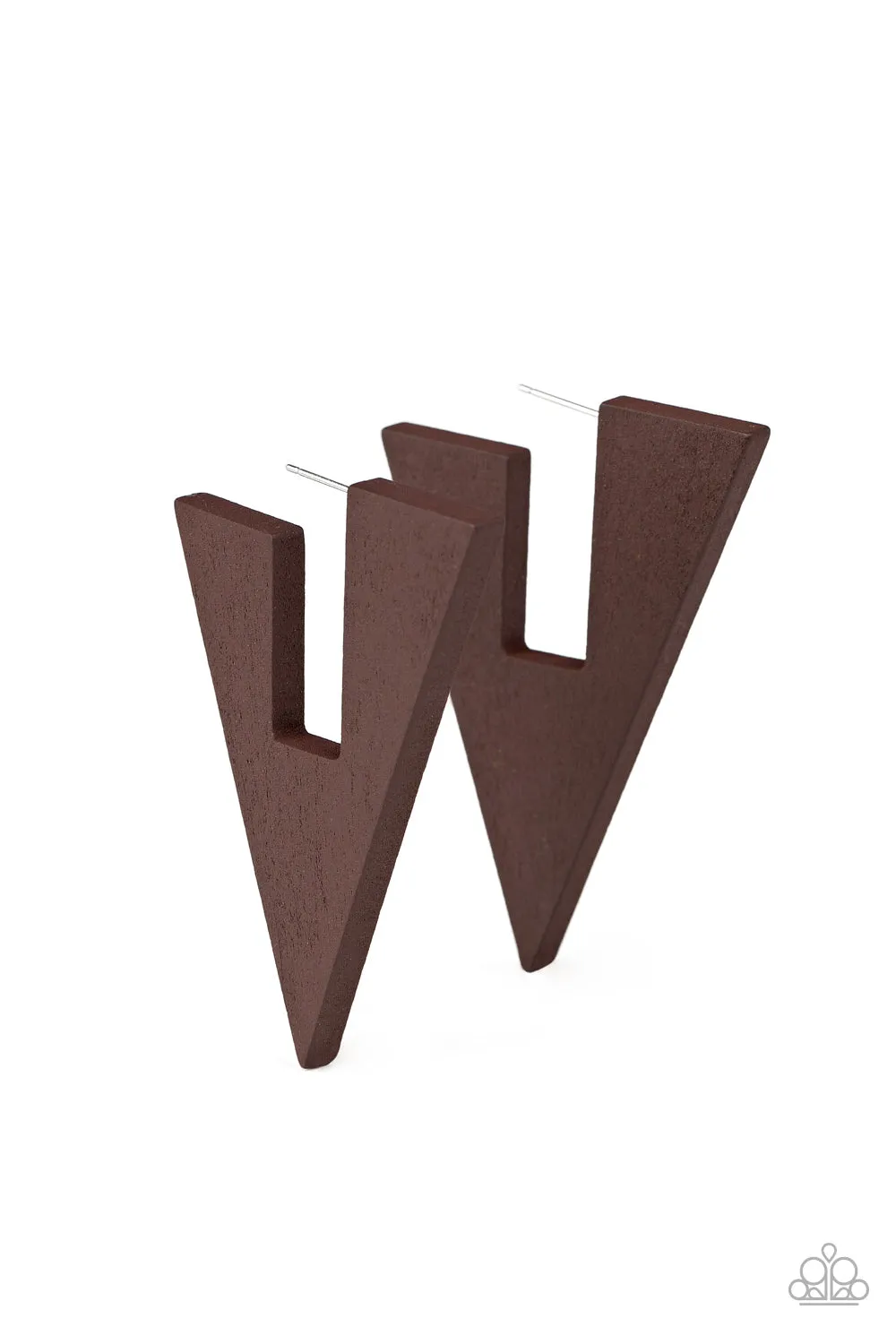Paparazzi Boardroom Brovado - Brown Earring