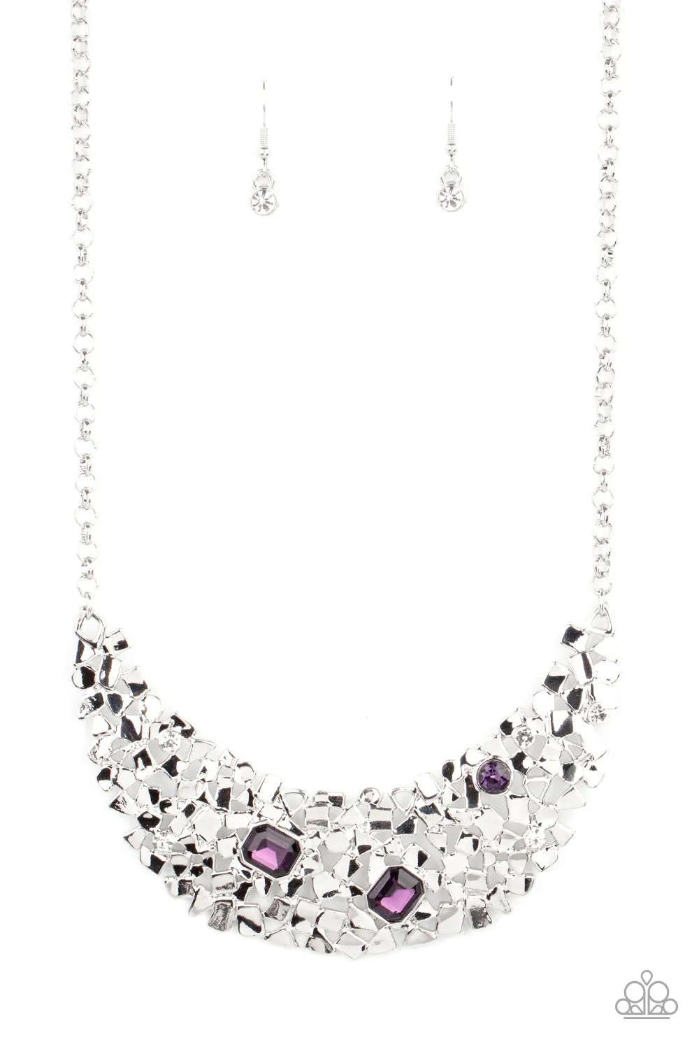 Paparazzi - Fabulously Fragmented - Purple  Necklace