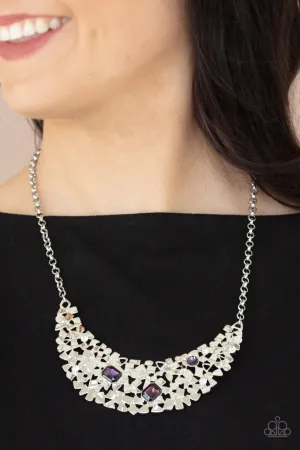 Paparazzi - Fabulously Fragmented - Purple  Necklace