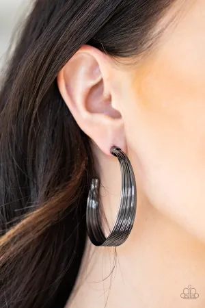 Paparazzi Live Wire Earrings Black