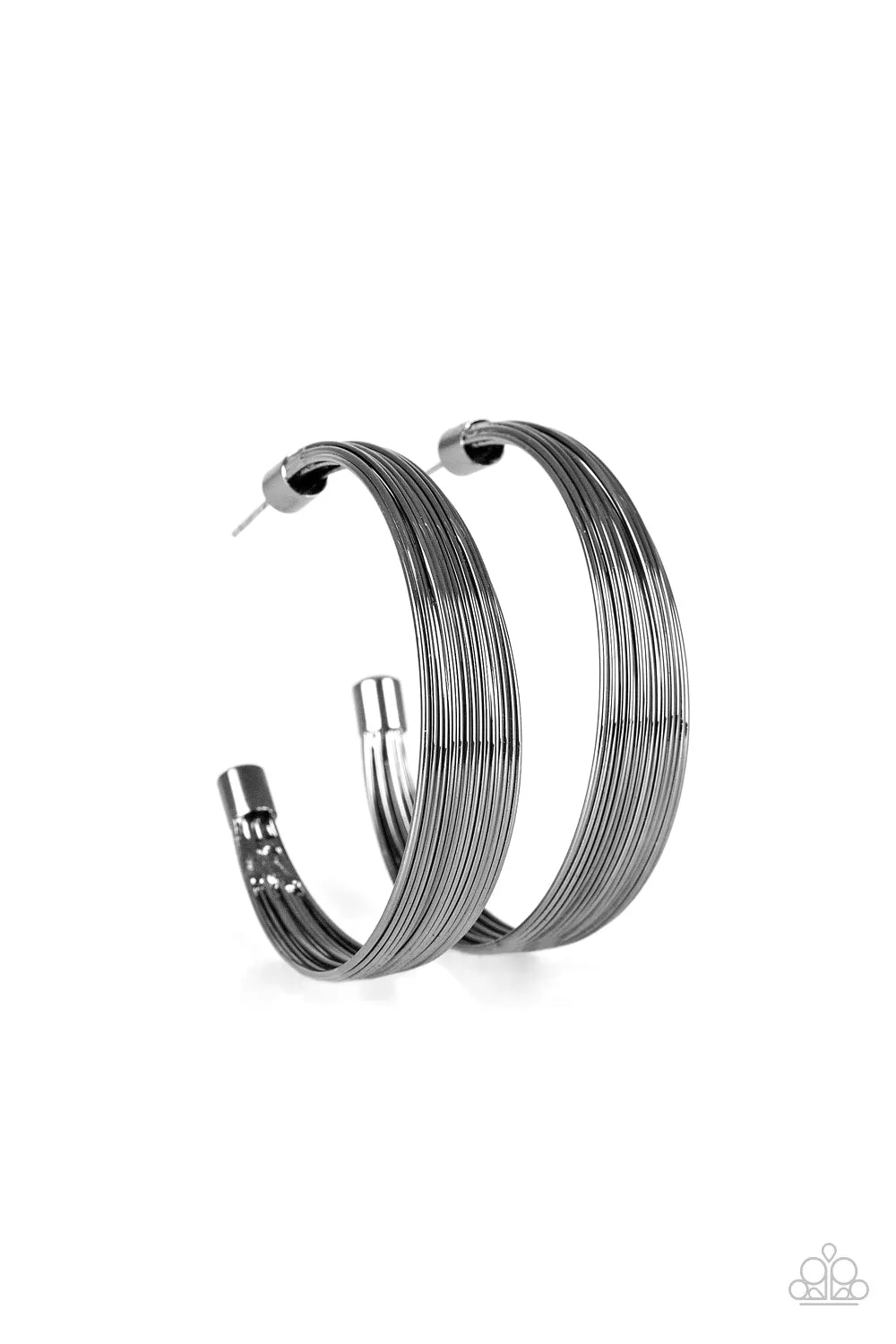 Paparazzi Live Wire Earrings Black