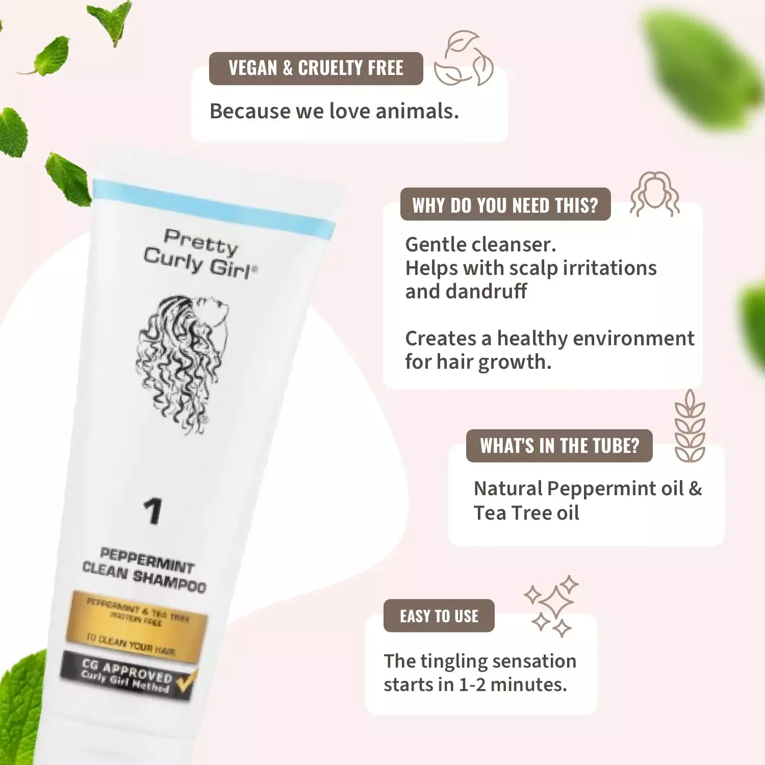 Peppermint Clean Shampoo 100ml Tube