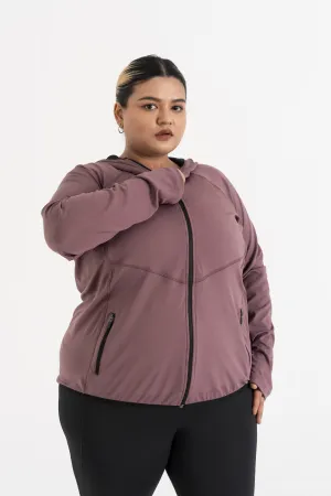 Performance Hooded Jacket: Rose Brown