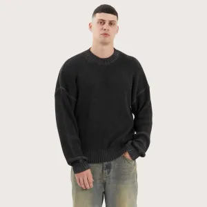Pershore Knit Jumper Oil Wash Black