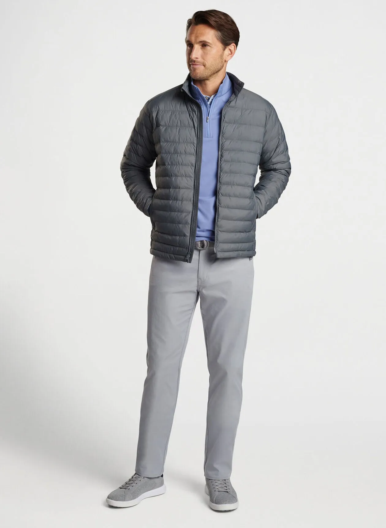 Peter Millar Mens Classic Fit All Course Jacket - IRON