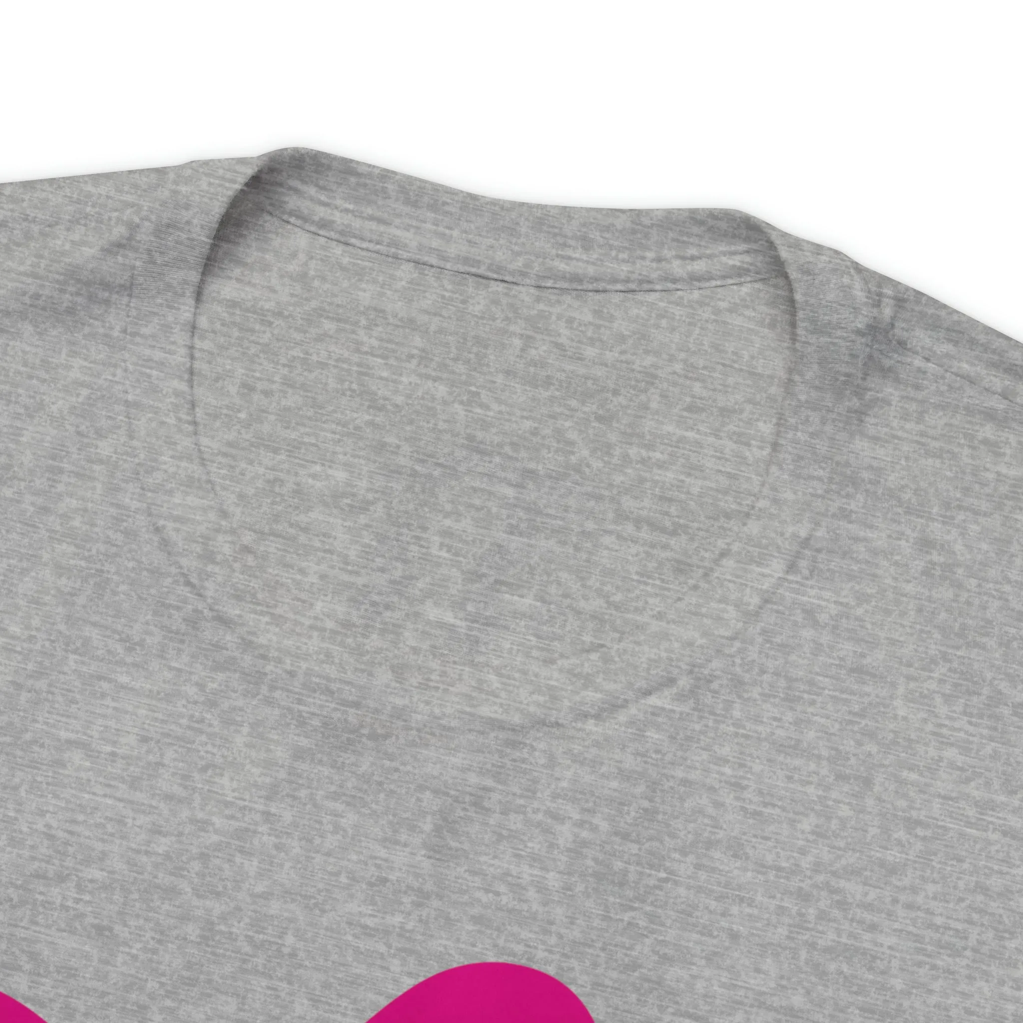Pink Hearts Happy Valentine's Day T-Shirt | Sweetheart Tee |  Bella Canvas 3001 Unisex |  Three Love Hearts Short Sleeve Tshirt