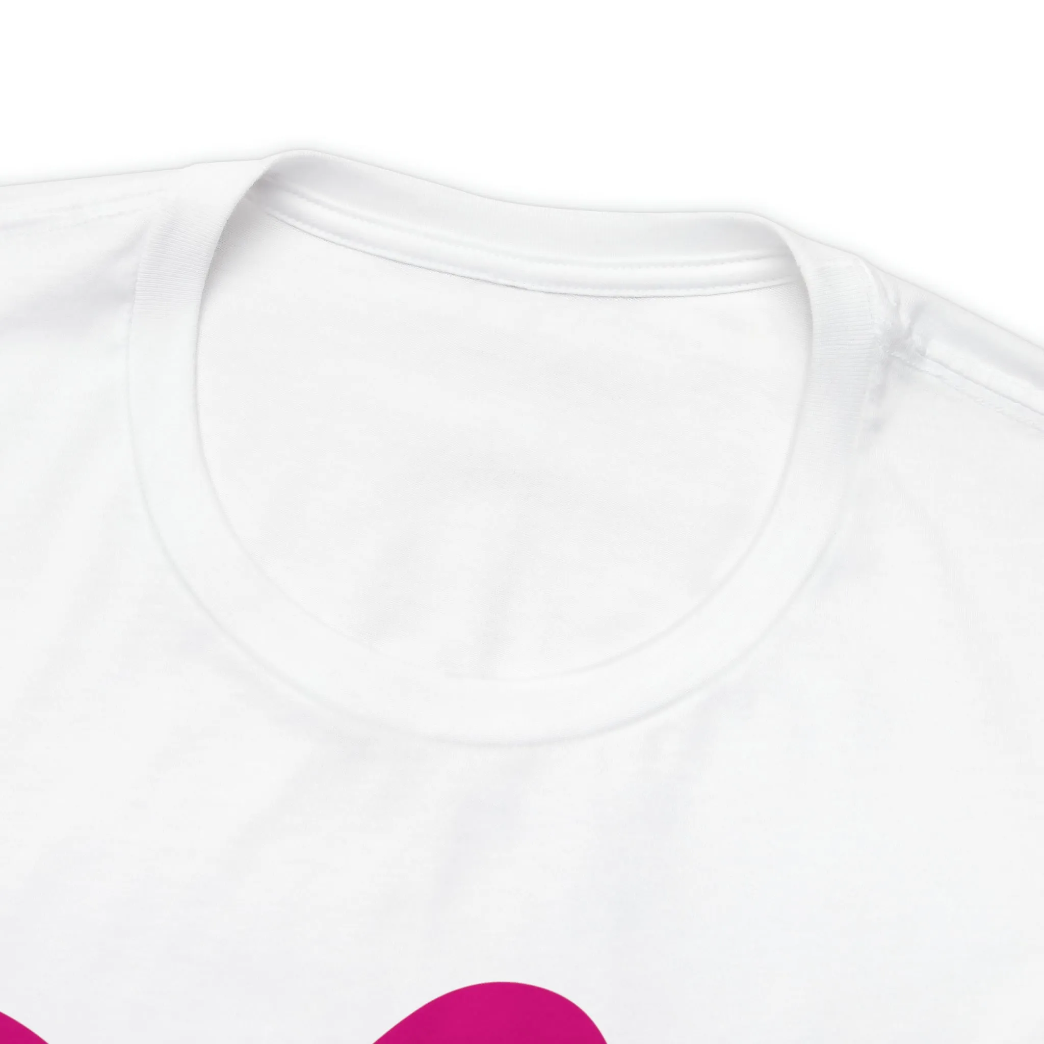 Pink Hearts Happy Valentine's Day T-Shirt | Sweetheart Tee |  Bella Canvas 3001 Unisex |  Three Love Hearts Short Sleeve Tshirt