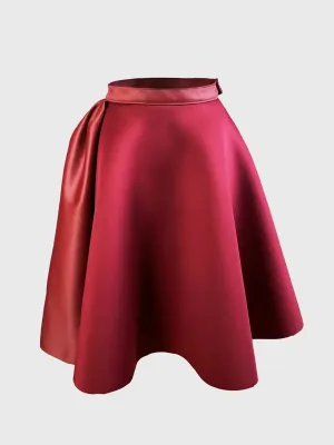 Pleated Panel Smooth Skirt