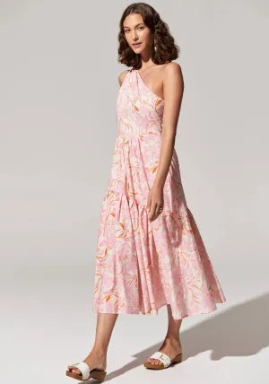 Pol Clothing - Sara One Shoulder Dress - Sara Print