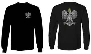 Poland Pride Vintage Style Retro Polish Eagle Flag Polska Soccer mens Long sleeve t shirt