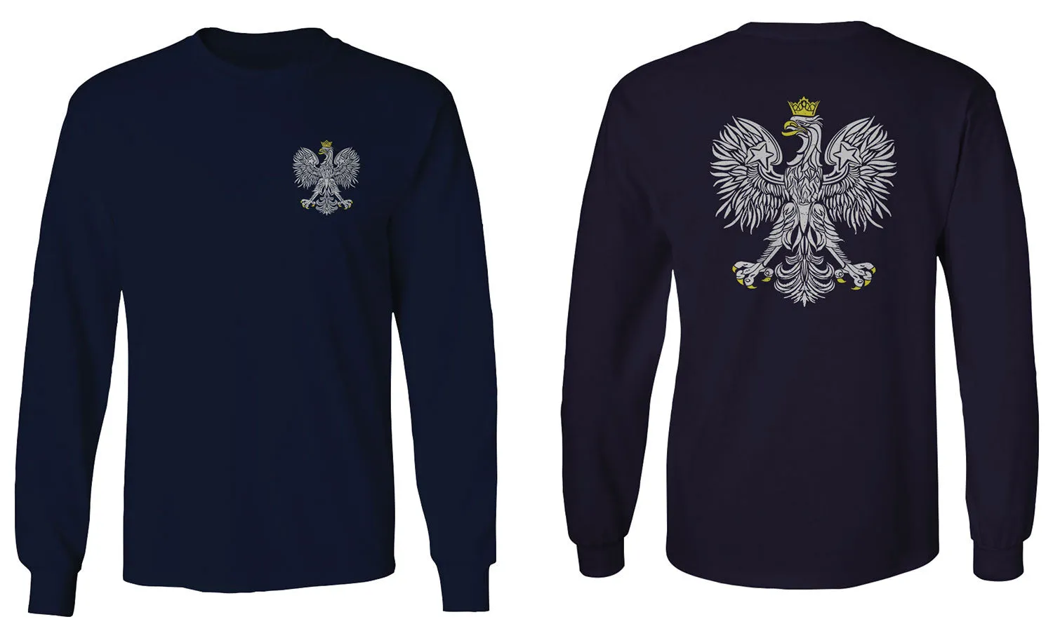 Poland Pride Vintage Style Retro Polish Eagle Flag Polska Soccer mens Long sleeve t shirt