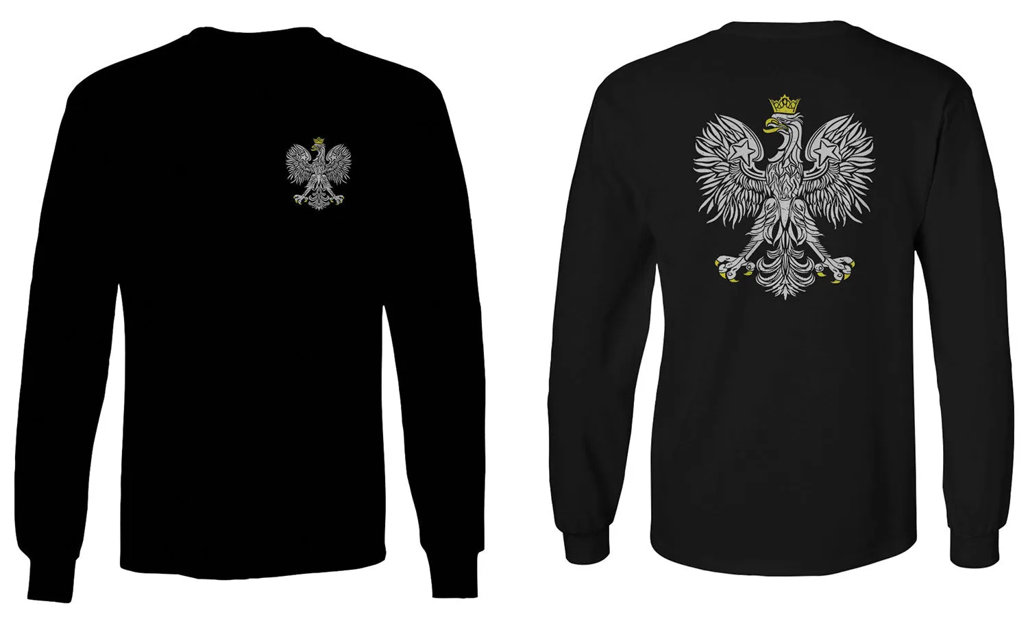 Poland Pride Vintage Style Retro Polish Eagle Flag Polska Soccer mens Long sleeve t shirt