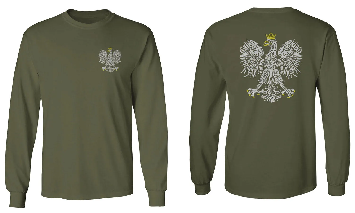 Poland Pride Vintage Style Retro Polish Eagle Flag Polska Soccer mens Long sleeve t shirt
