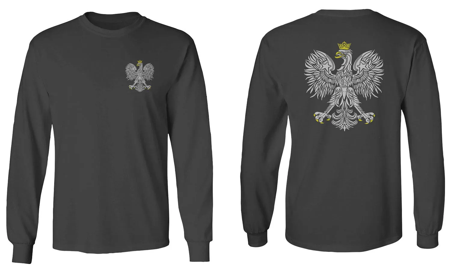 Poland Pride Vintage Style Retro Polish Eagle Flag Polska Soccer mens Long sleeve t shirt