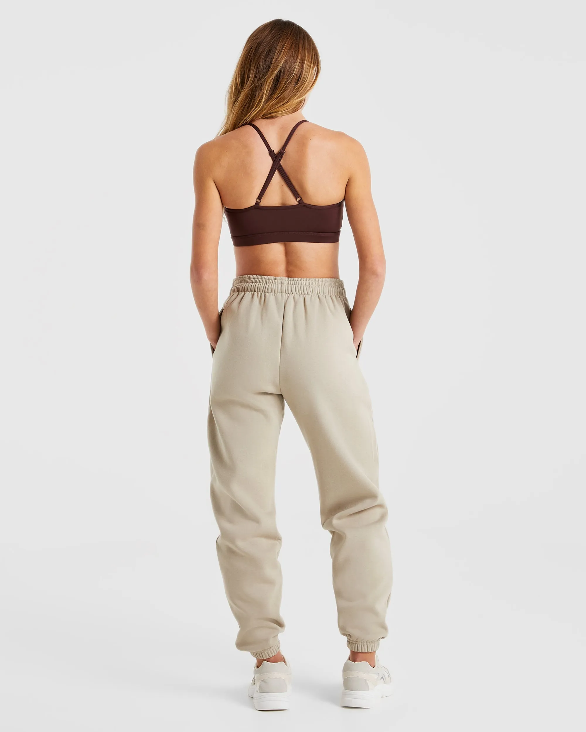 Premium Oversized Joggers - Light Taupe