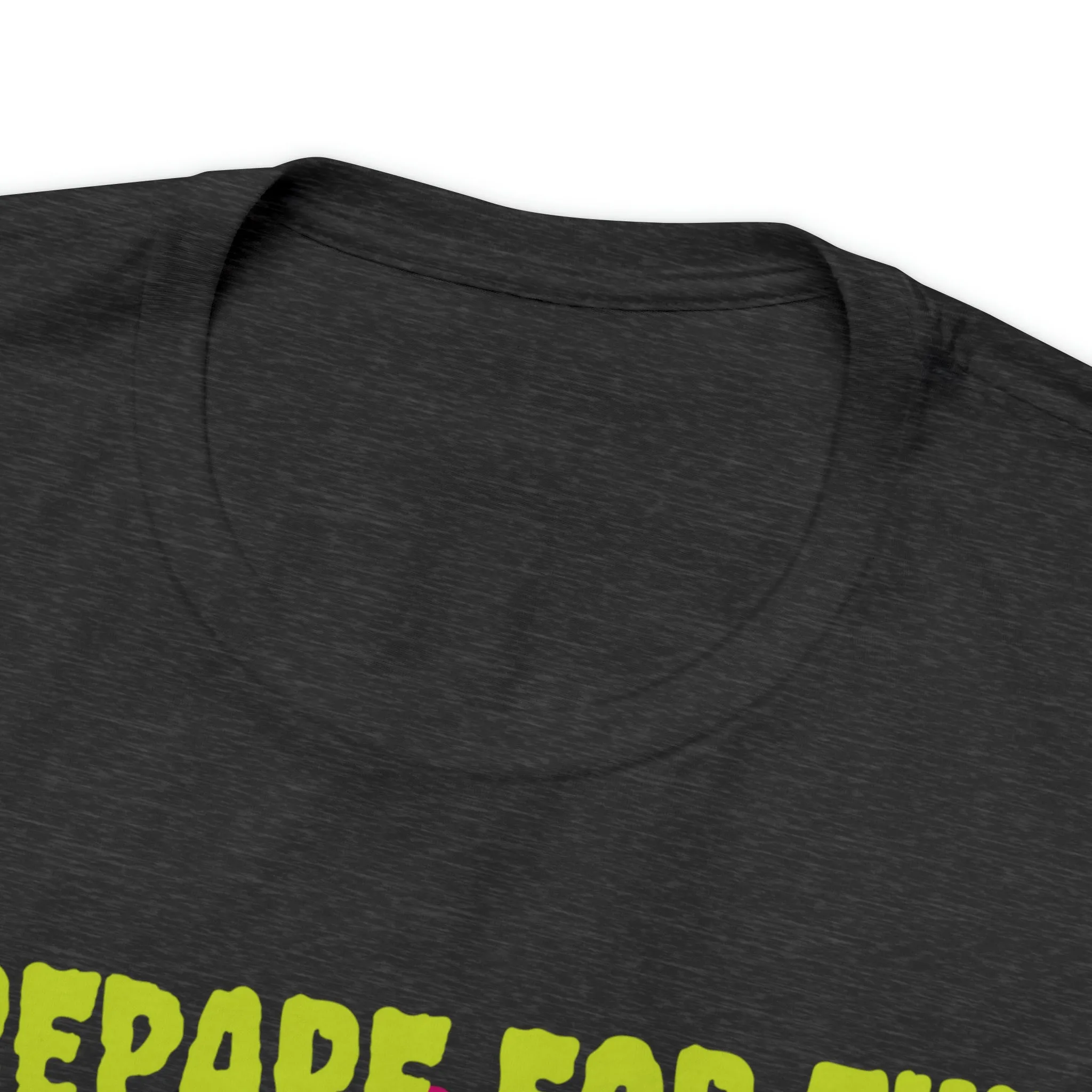 Prepare for the Scare T-Shirt | Psychedelic Scary Face Tee |  Bella Canvas 3001Unisex | Spooky Short Sleeve Tshirt