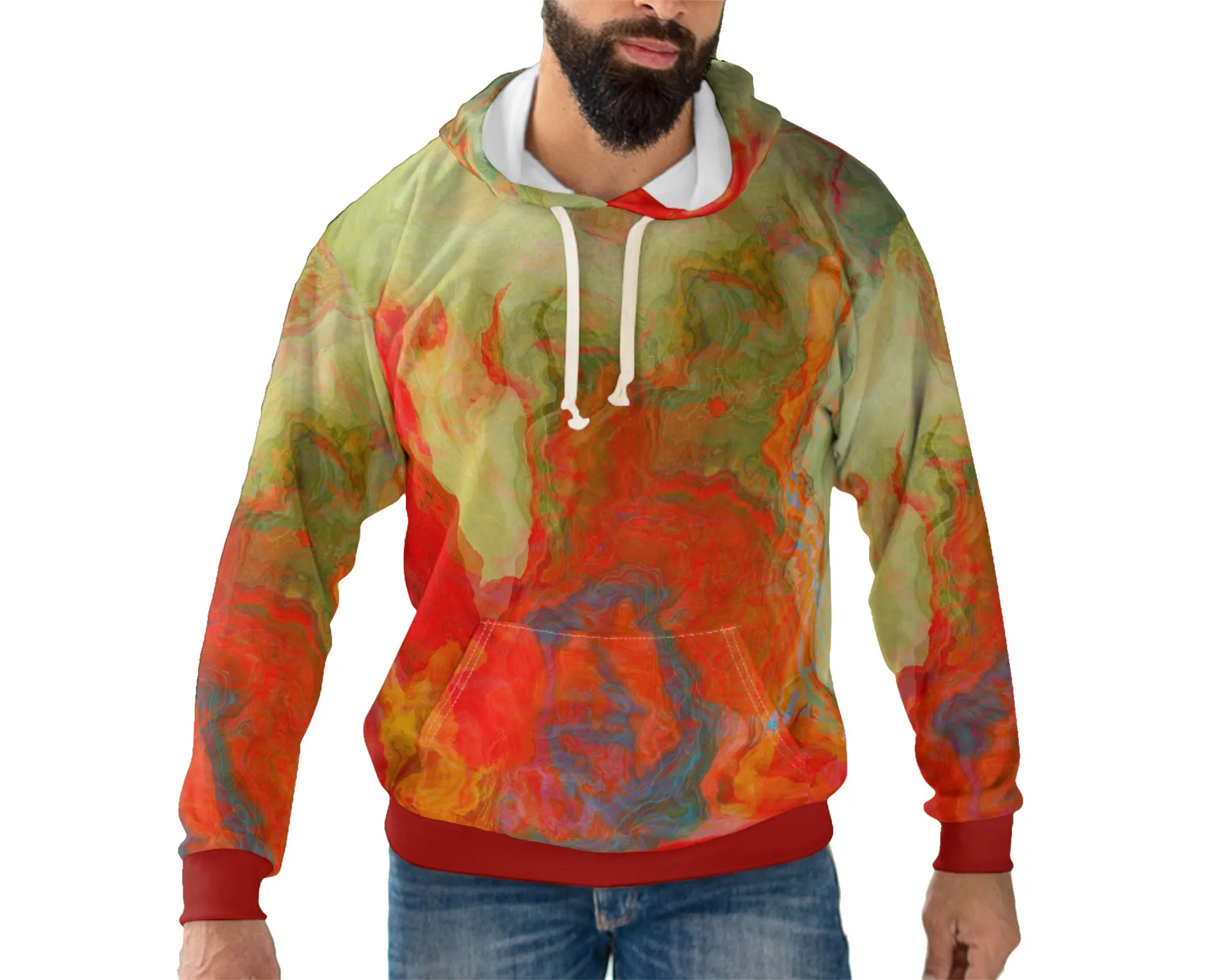 Pullover Hoodie, On Fire