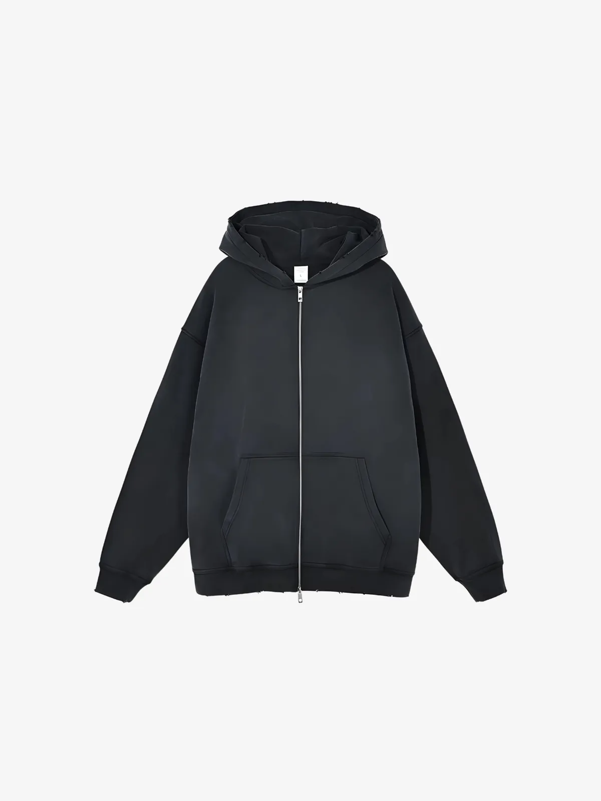 PURE COTTON FRAYED HOODIE