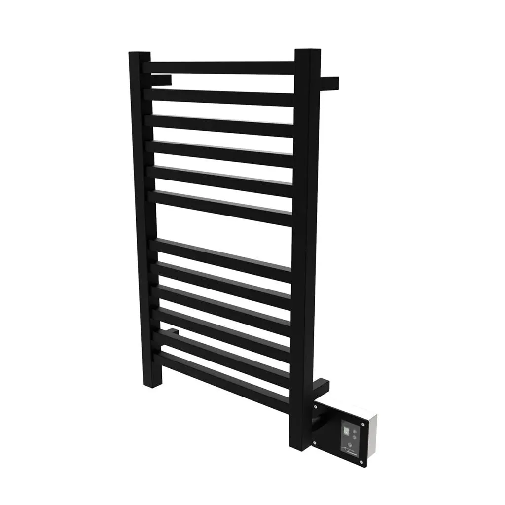 Quadro Towel Warmer - Wall Mount - 20" Stainless Steel/Matt Black