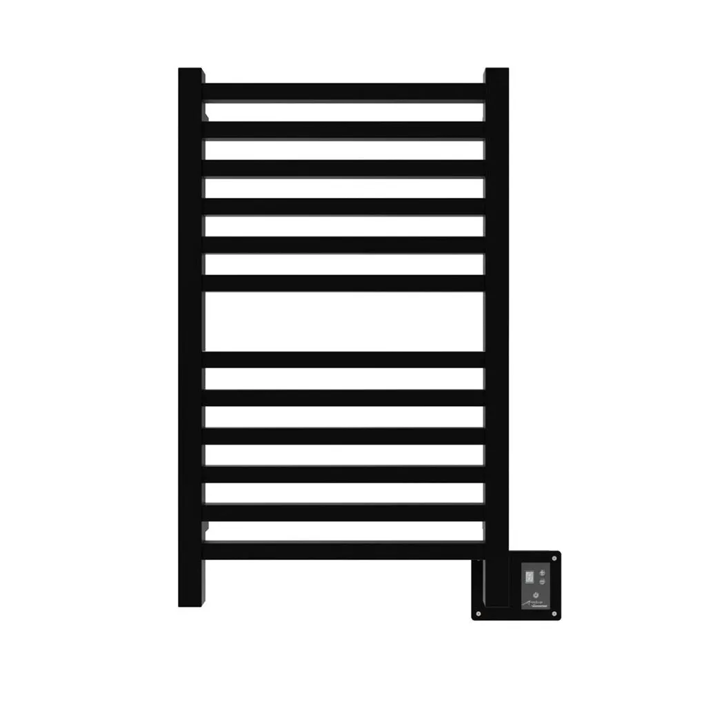 Quadro Towel Warmer - Wall Mount - 20" Stainless Steel/Matt Black