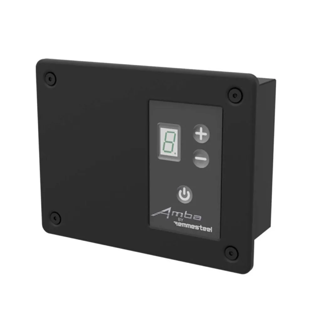 Quadro Towel Warmer - Wall Mount - 20" Stainless Steel/Matt Black
