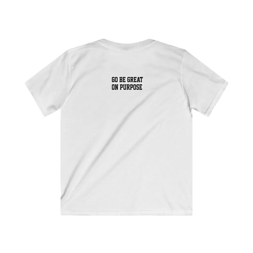 "Go Be Great On Purpose" Classic Kids Softstyle Tee Black