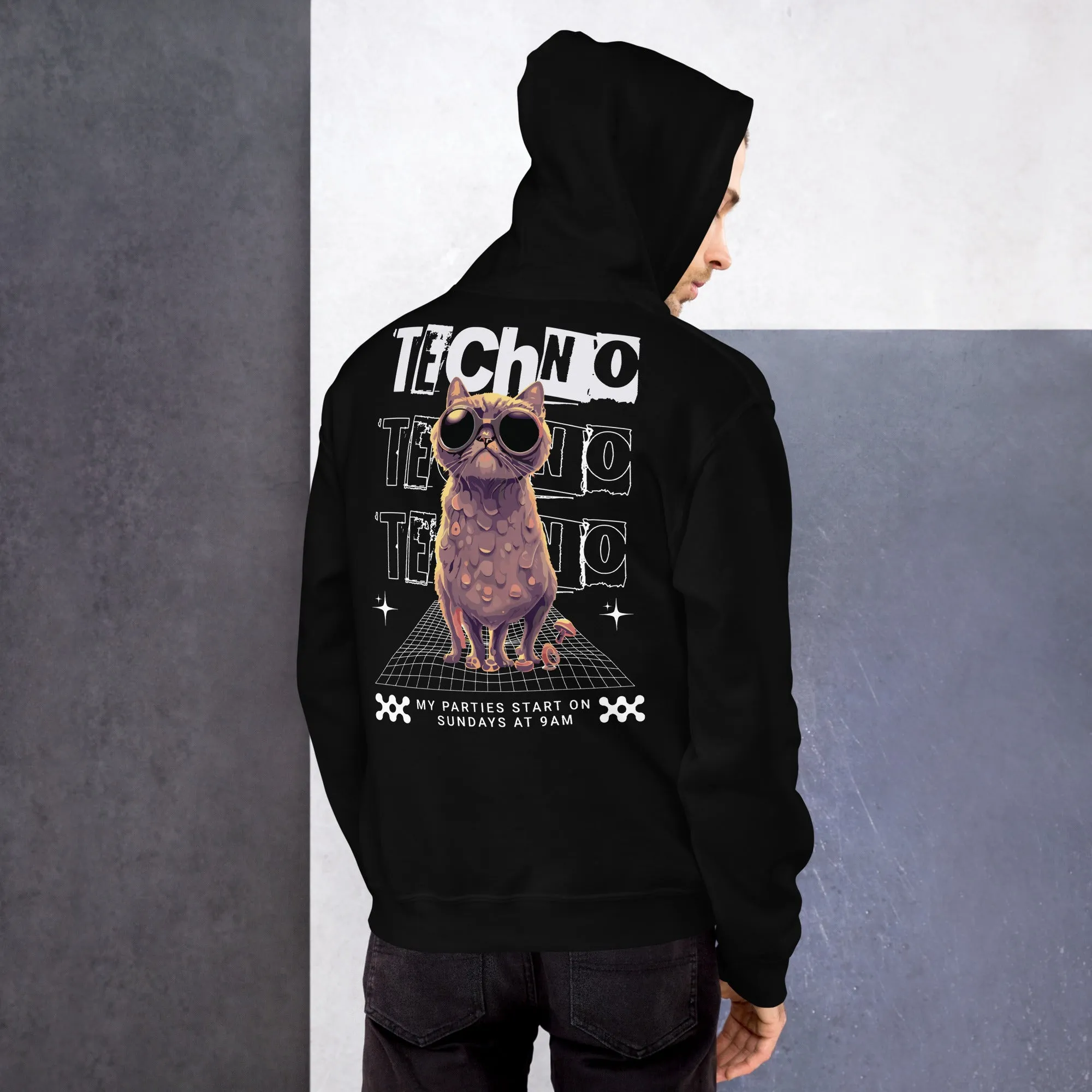 Rave Hoodie | Techno Cat | Rave Cat Wear