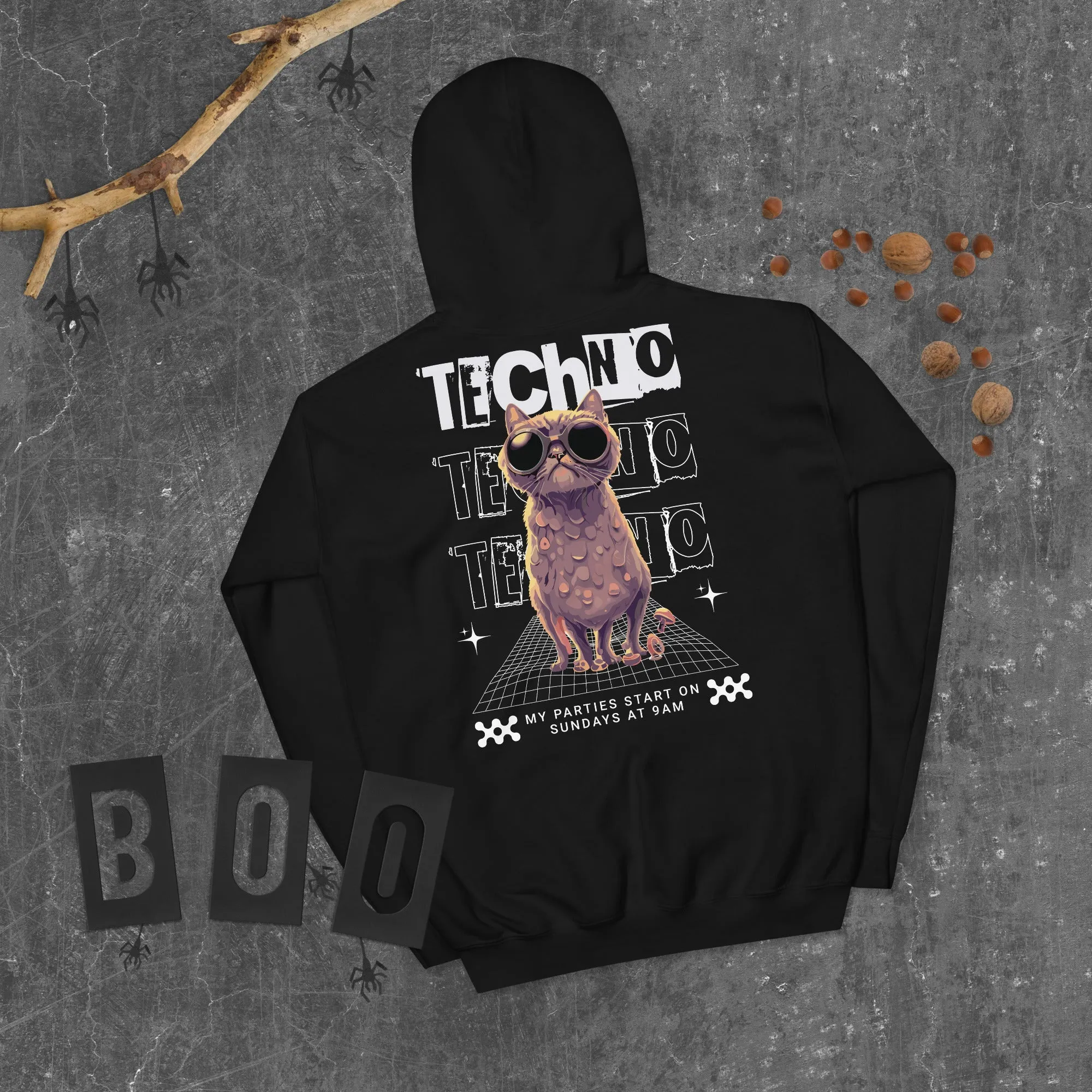 Rave Hoodie | Techno Cat | Rave Cat Wear