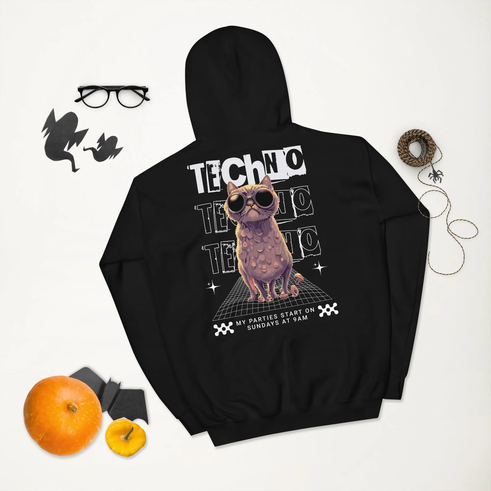 Rave Hoodie | Techno Cat | Rave Cat Wear