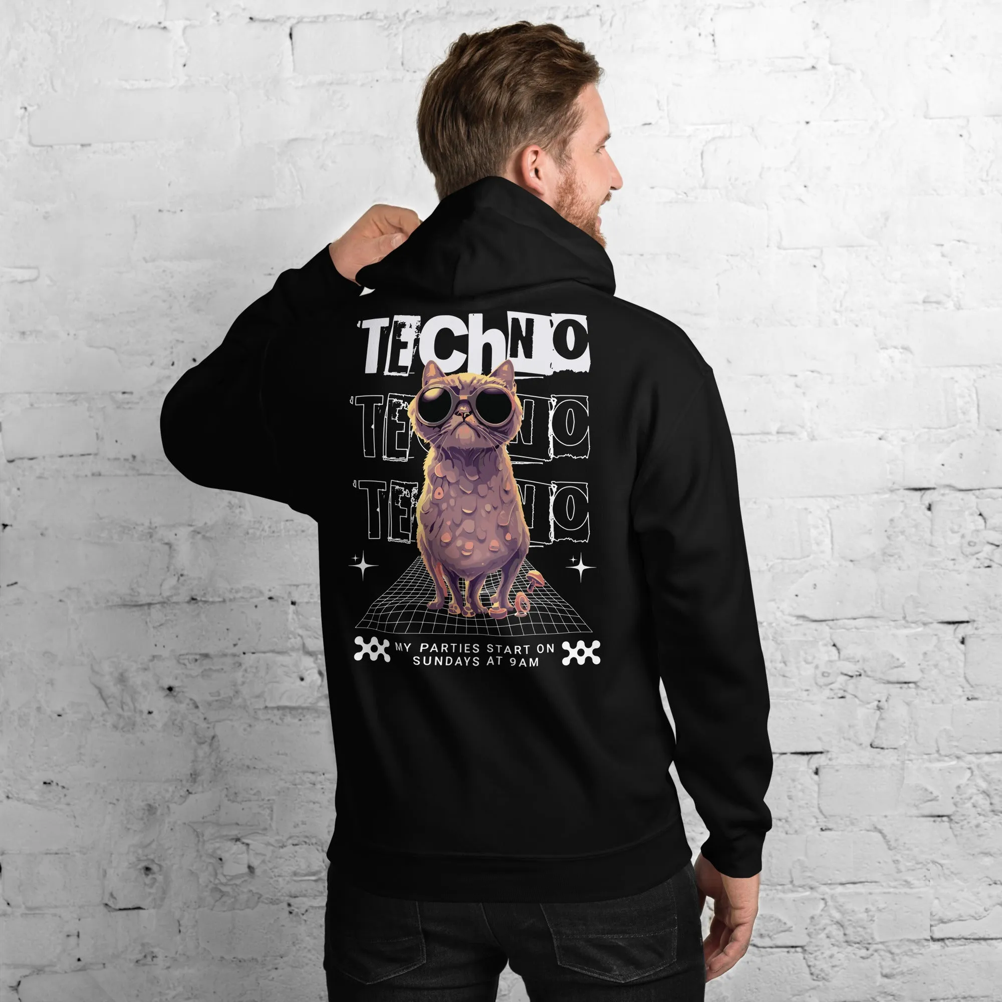 Rave Hoodie | Techno Cat | Rave Cat Wear