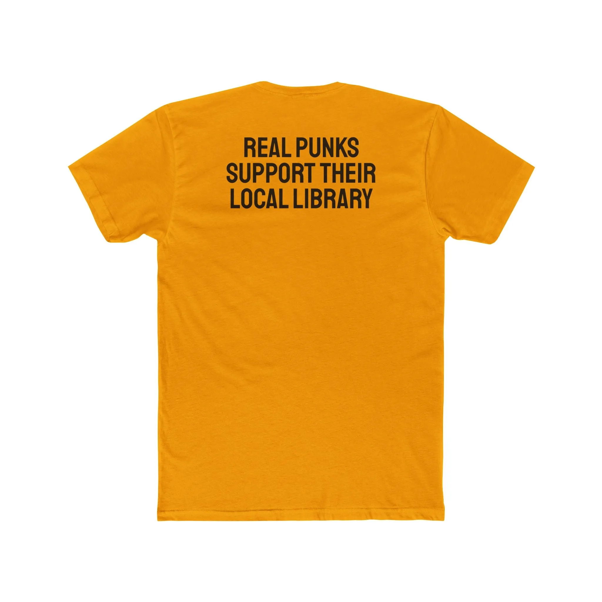 Real Punks Support Their Local Library - Unisex Cotton Crew Tee