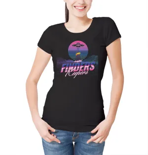 Reality Glitch Retro UAP Abduction Womens T-Shirt