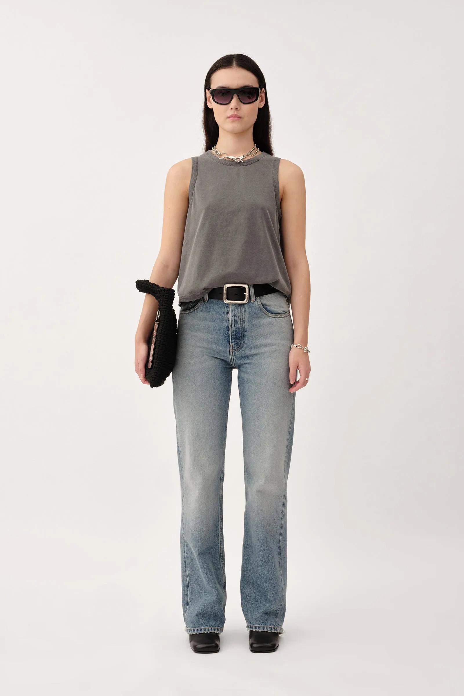 Reina Tank - Washed Black