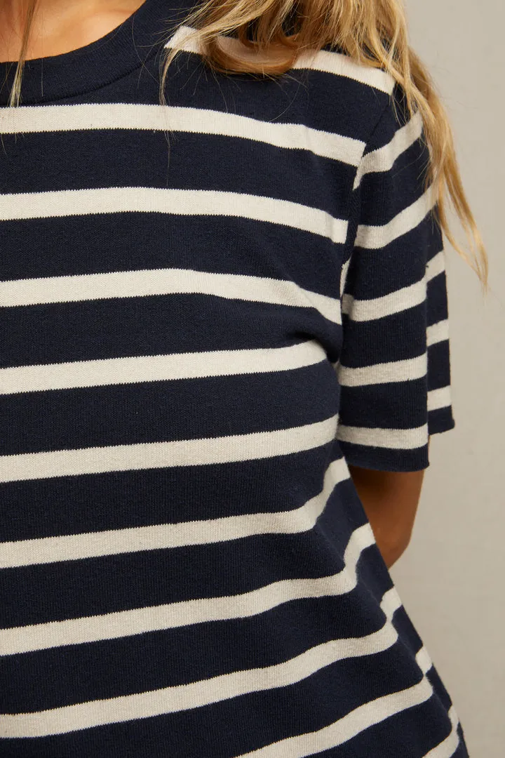 Rhett - Navy Natural Stripe