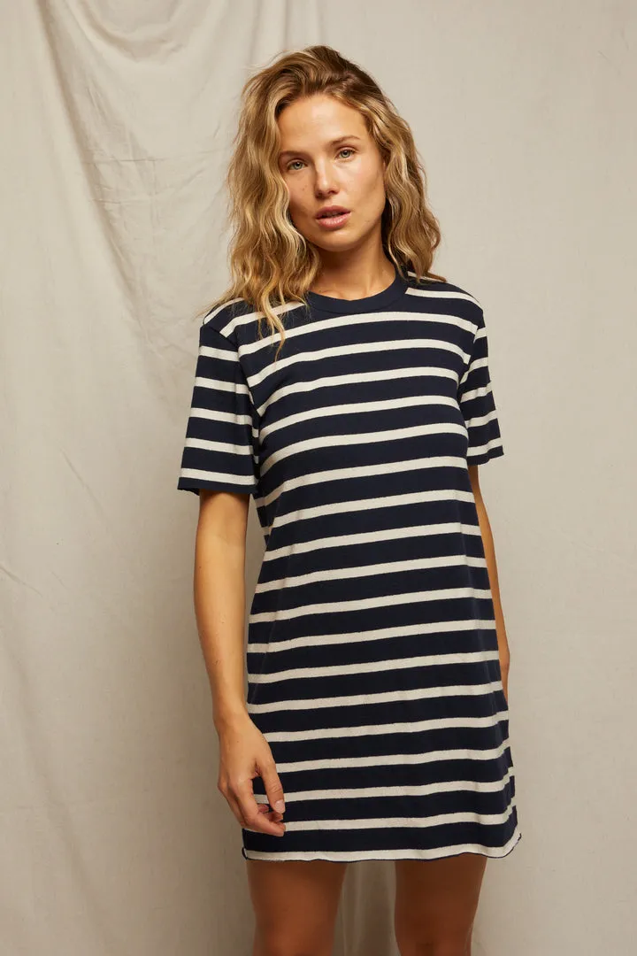 Rhett - Navy Natural Stripe