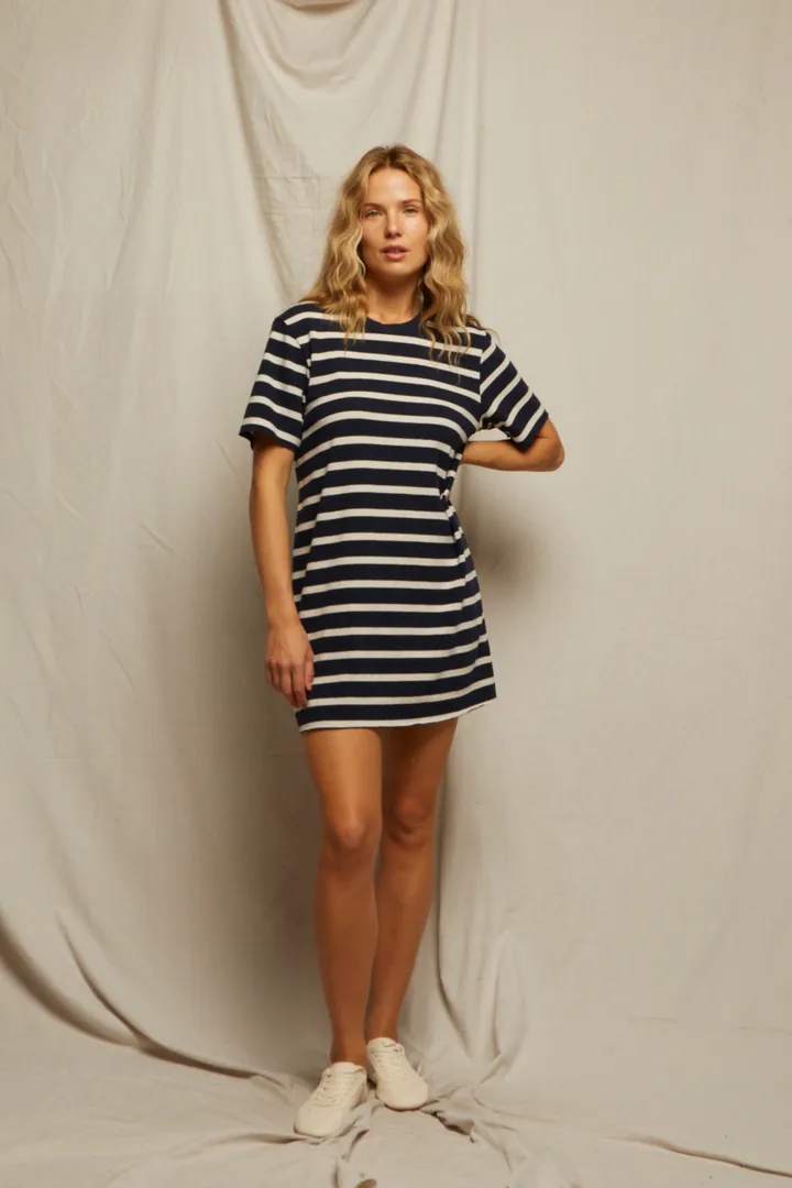 Rhett - Navy Natural Stripe