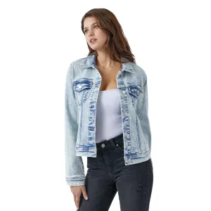 RISEN Button Up Acid Washed Denim Jacket
